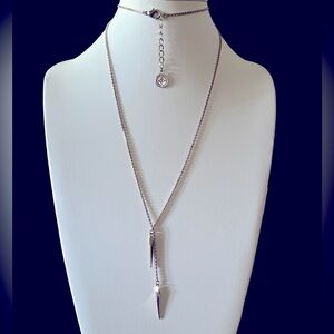 BCBGeneration Lariat Necklace Gold Tone 40.5”